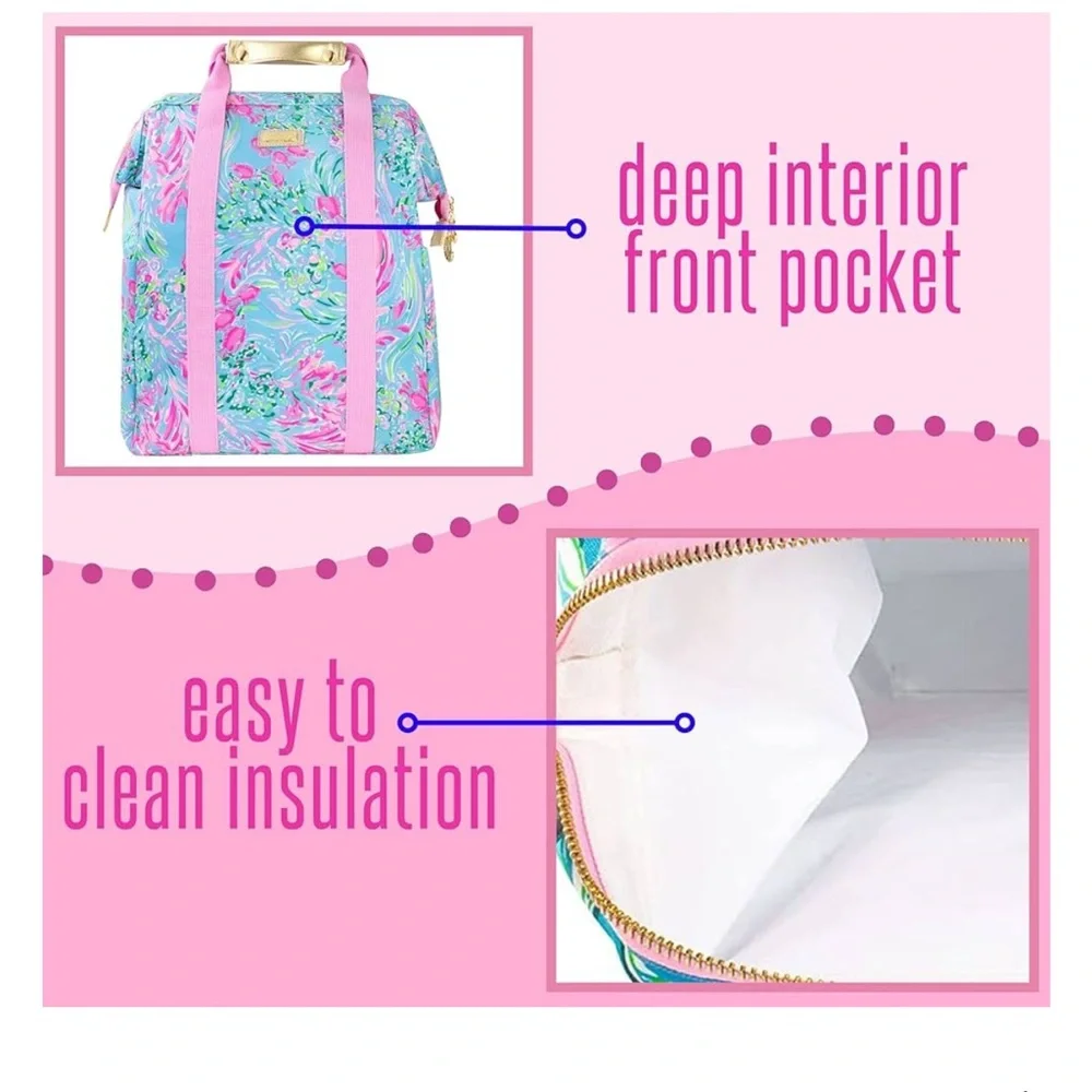 Lilly Pulitzer New Insulated Backpack Cooler in Best Fishes - Picture 7 of 8